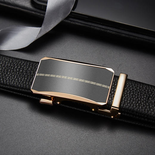 Safiya/索菲娅 头层牛皮2023新款男士皮带自动扣腰带简约百搭腰带SF500021Y 商品图2