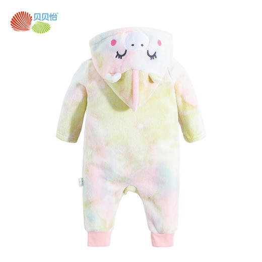 贝贝怡儿童连体睡衣女宝宝珊瑚绒秋冬款女童加厚保暖可爱爬服哈衣FB223L003 商品图4