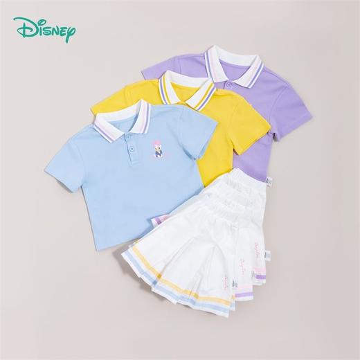迪士尼童装 女童百褶裙套装夏季女孩学院风短袖T恤裙子运动洋气潮222T1361 商品图7