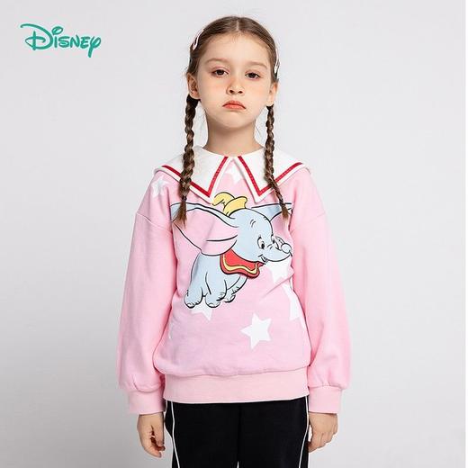 迪士尼童装 女童卫衣春装新款中小童儿童上衣时尚翻领假两件 商品图1