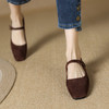 纯色优雅，低跟羊反皮猪皮里单鞋KMQ-1033-3 商品缩略图1