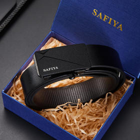 Safiya/索菲娅 二层牛皮男士皮带时尚自动扣皮带商务休闲百搭腰带男SF506014Y