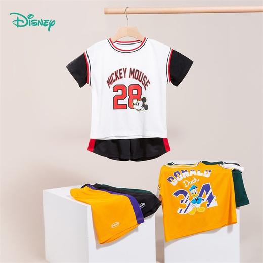迪士尼童装 男童夏季套装儿童短袖运动服男孩潮酷篮球服2件套222T1354 商品图5