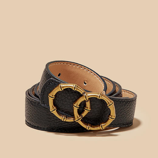 Safiya/索菲娅 2023新款皮带女牛皮复古圆扣细皮装饰牛仔裤腰带SF505009Y 商品图3