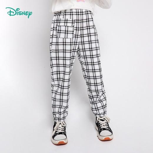 迪士尼童装女童格子裤春秋新款中小童韩版休闲宽松薄款长裤221K1256 商品图1