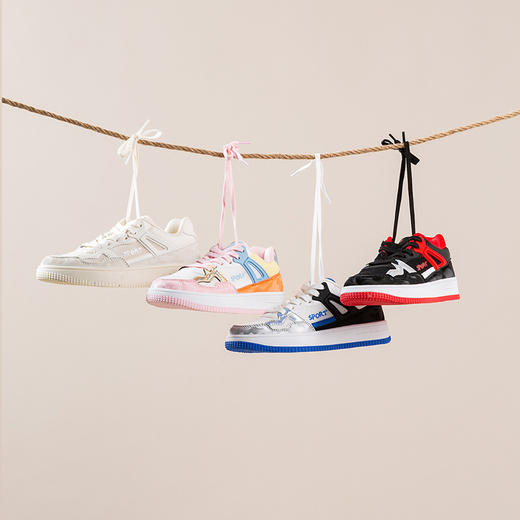 贝贝怡儿童小白鞋秋季女童男童鞋子休闲白色板鞋学生鞋223X413 商品图3