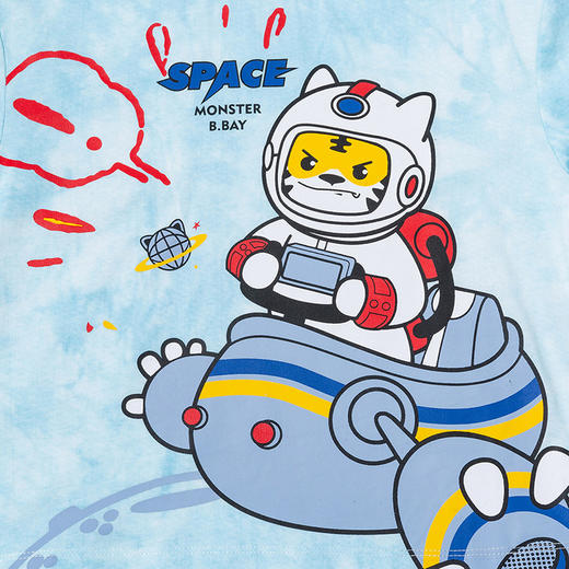 贝贝怡儿童T恤短袖男童装夏季2022新品卡通印花柔软透气外出衣服 商品图6