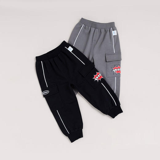 贝贝怡童装男童春秋时尚休闲工装长裤舒适保暖简约好搭中大童裤子 商品图5