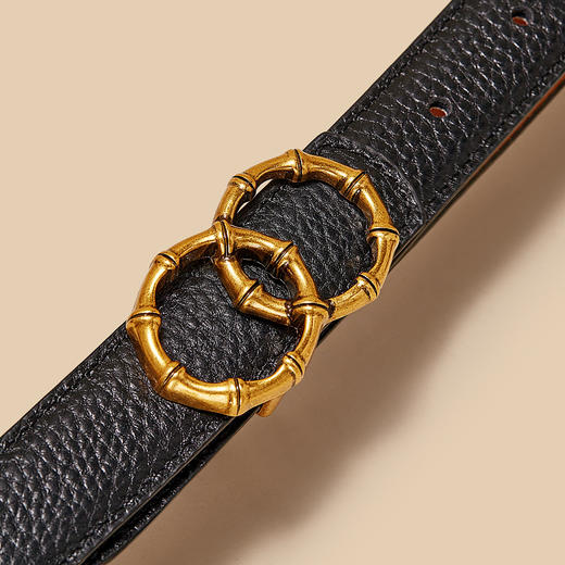 Safiya/索菲娅 2023新款皮带女牛皮复古圆扣细皮装饰牛仔裤腰带SF505009Y 商品图5