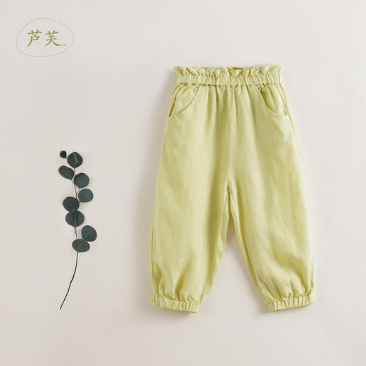 【马克珍妮 芦芙】夏装新款 女童100%天然亚麻灯笼裤230230 商品图1