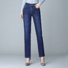 高腰牛仔裤女直筒，春季新款宽松弹力时尚中年大码显瘦大码长裤RM-001 商品缩略图2