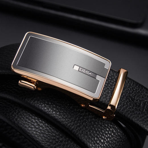 Safiya/索菲娅 头层牛皮2023新款男士腰带休闲商务自动扣男士皮带SF500018Y 商品图0