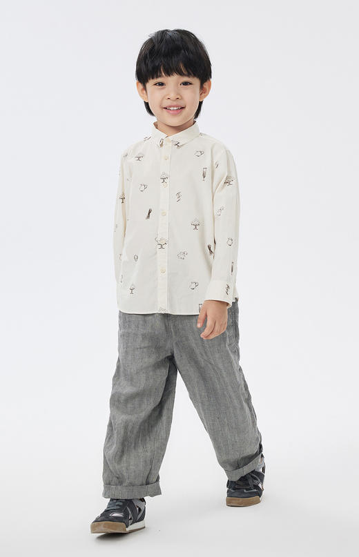 jnby  23年春款  亚麻凉爽舒适阔腿长裤  1N3E11890 商品图3