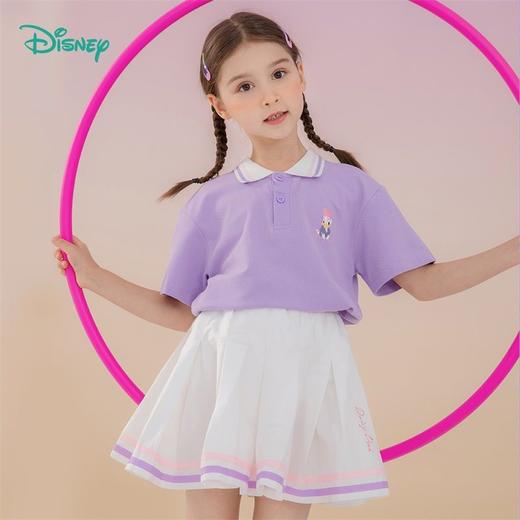 迪士尼童装 女童百褶裙套装夏季女孩学院风短袖T恤裙子运动洋气潮222T1361 商品图2