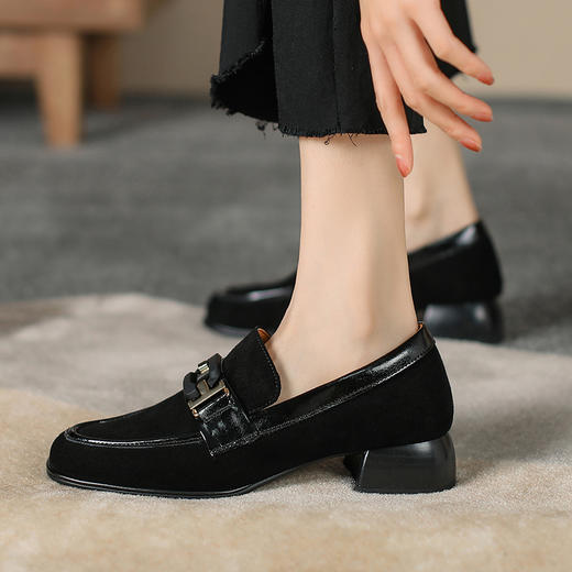 春季新款，羊反绒猪里皮乐福鞋KMQ-1016-2 商品图9