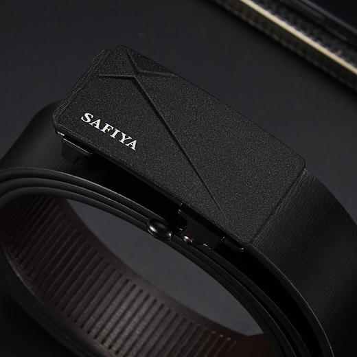 Safiya/索菲娅 二层牛皮男士皮带时尚自动扣皮带商务休闲百搭腰带男SF506014Y 商品图4