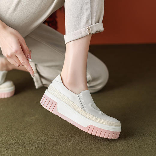 春季新款，编织松糕一脚蹬厚底鞋TYM-6130 商品图2