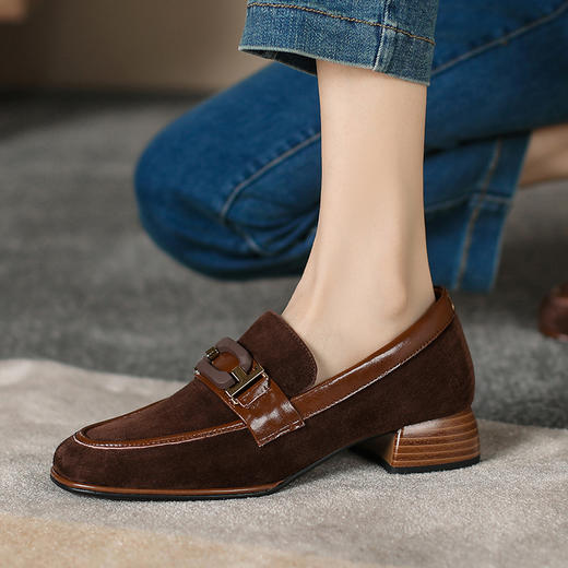 春季新款，羊反绒猪里皮乐福鞋KMQ-1016-2 商品图6