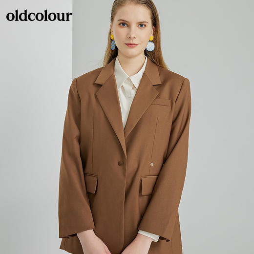oldcolour2022春款新品中长款宽松西装外套O11048173 商品图2