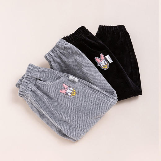 迪士尼童装女童裤子宝宝儿童长裤秋季新款中小童灯芯绒休闲213K1197 商品图6