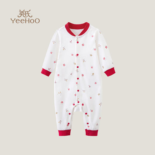 英氏婴儿衣服新生儿连体衣新年宝宝四季哈衣爬服YLHAJ0P007A YLAAJ0P005A 商品图2