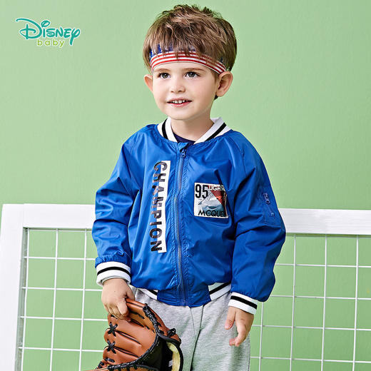 迪士尼童装 男童棒球服春装儿童上衣开衫外套中小童夹克191S1095 商品图5
