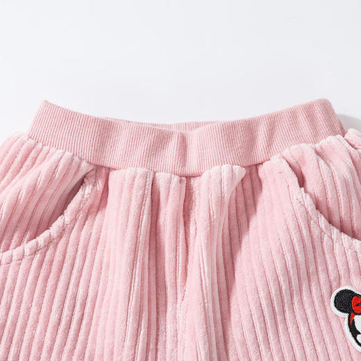 迪士尼童装女童裤子秋装儿童运动裤中小童休闲裤束脚新款潮213K1181 商品图5