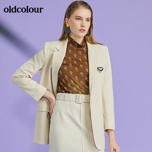 oldcolour欧珂春新款西装外套纯色修身外套女O11048106 商品图0