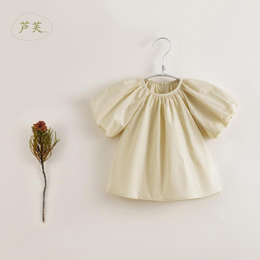 【马克珍妮 芦芙】夏装新款 女童花苞袖纯棉短袖衬衫230093 商品图3