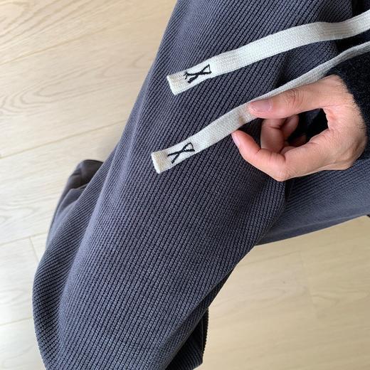 「4款配色！欧棉绒阔腿裤」春季宽松针织阔腿裤 2023年新款休闲裤高腰垂感直筒女裤拖地欧棉绒下装 商品图3