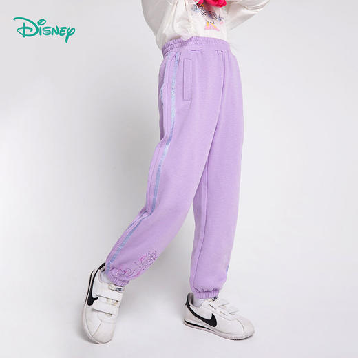 迪士尼童装女童裤子新款春秋儿童运动裤中小童休闲女孩卫裤221K1251 商品图3