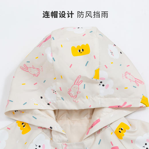 贝贝怡女童三合一冲锋衣宝宝加绒加厚小童风衣两件套儿童秋冬外套223S3051 商品图7