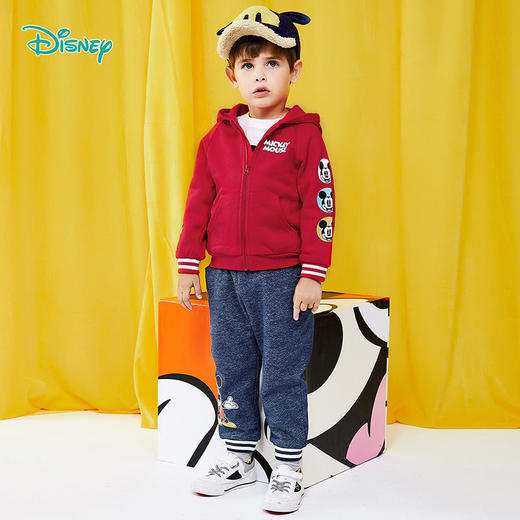 迪士尼童装男童套装春秋装新款洋气中小童宝宝帅气运动3件套213T1282 商品图3