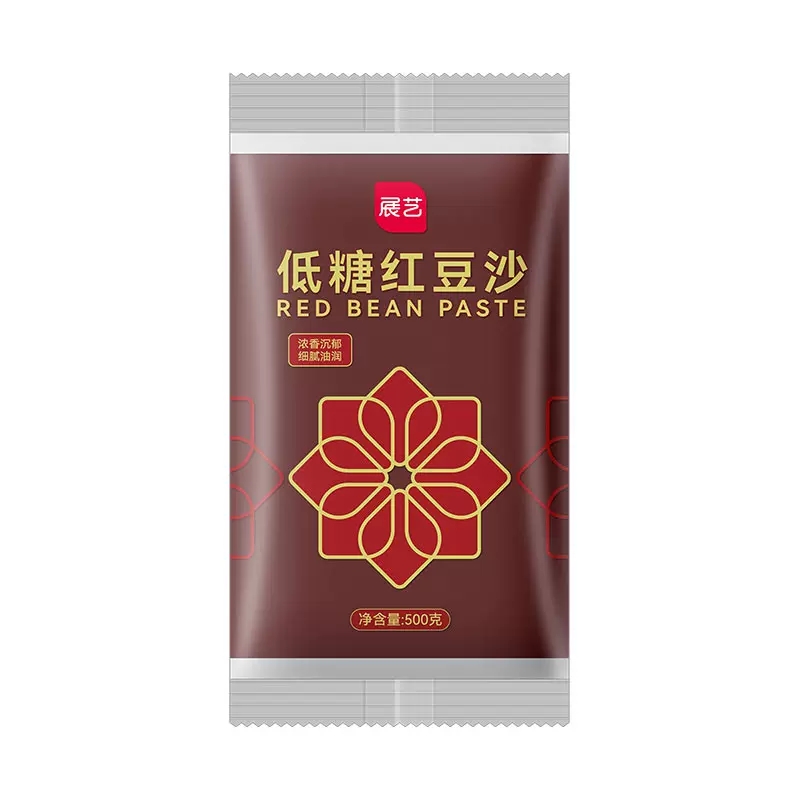 500g 展艺 低糖【红豆沙】 蛋黄酥汤圆馅月饼驴打滚青团面包馅料 油性豆沙馅