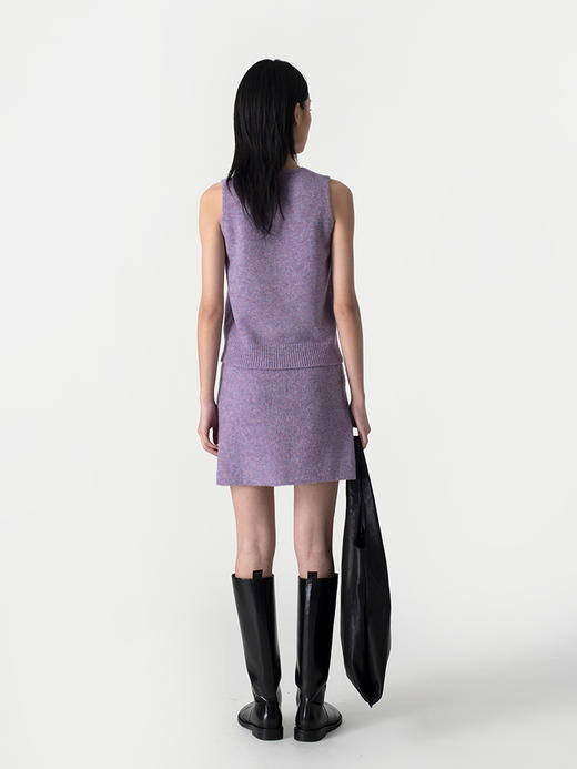 322工房新意造型圈圈纱羊毛背心裙套装2023春夏款时髦针织背心+裙 商品图3