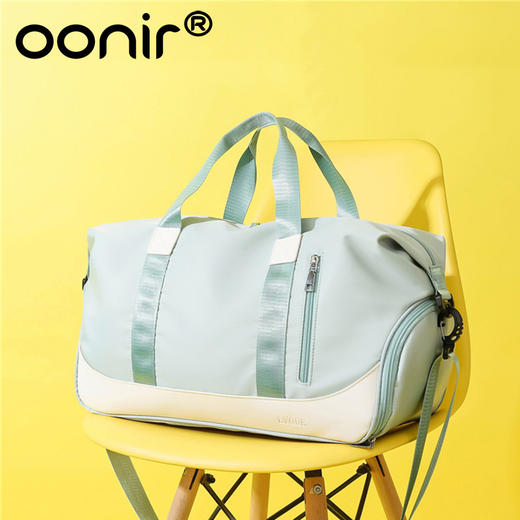 【瑜伽专用包】运动健身包女瑜伽包干湿分离撞色单肩包短途手提旅行袋印制logo 商品图0