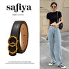 Safiya/索菲娅 2023新款皮带女牛皮复古圆扣细皮装饰牛仔裤腰带SF505009Y 商品缩略图6