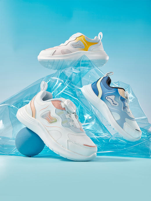 卡特兔旋转纽扣童鞋男童运动鞋2023秋款儿童篮球鞋女童跑步鞋 商品图1