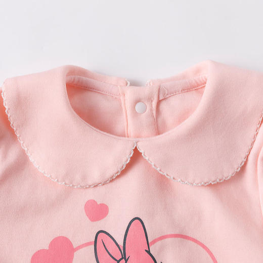 迪士尼童装 女童新款秋装T恤儿童宝宝长袖洋气娃娃领上衣打底213S1536 商品图5