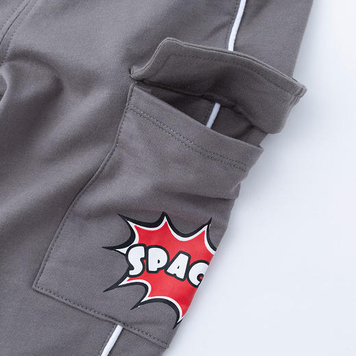 贝贝怡童装男童春秋时尚休闲工装长裤舒适保暖简约好搭中大童裤子 商品图8