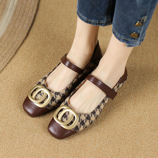 春季新款，百搭低跟花布单鞋KMQ-1050 商品图12