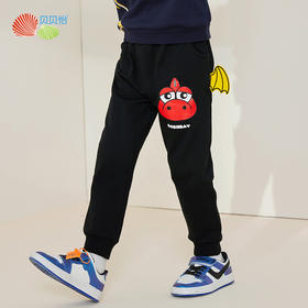 贝贝怡秋季新款儿童裤子男童休闲运动裤男孩卡通长裤外穿秋装
