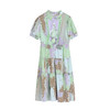 谜底衬衫式连衣裙2023春季新款复古印花中长款塔裙短袖231ML0058 商品缩略图4
