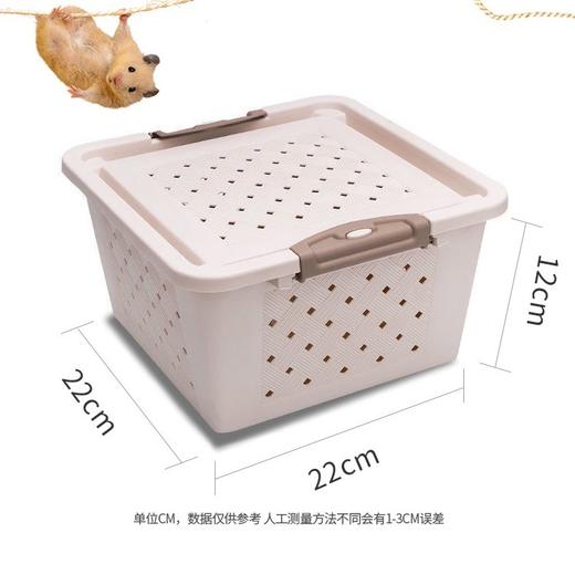 仓鼠
小宠物运输盒 22*22*12cm防出逃花枝鼠龙猫外带笼 箱包批发 商品图3