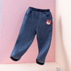 迪士尼童装儿童加绒休闲长裤秋冬季宝宝保暖仿牛仔布裤子 商品缩略图1