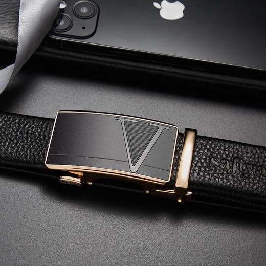 Safiya/索菲娅 2023新款头层牛皮男士皮带腰带自动扣男皮带腰带SF500022Y 商品图3