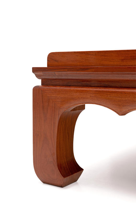 红桥红  家具严选  缅甸花梨（大果紫檀）【180 如意素面大脚 高低床 三件套】 商品图7