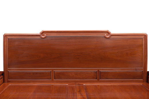 红桥红  家具严选  缅甸花梨（大果紫檀）【180 如意素面大脚 高低床 三件套】 商品图2