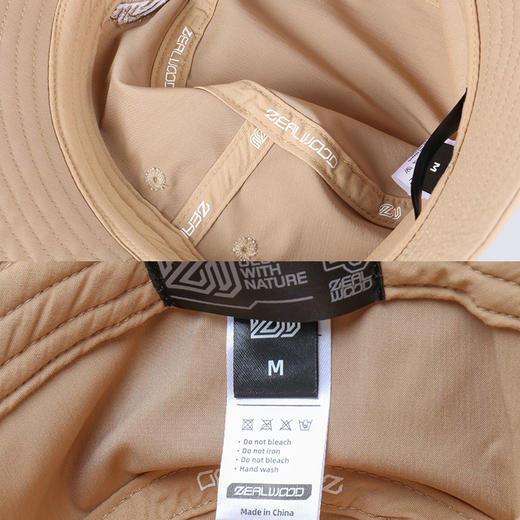 赛乐ZEALWOOD美丽诺羊毛渔夫帽男女款夏季薄款百搭透气遮阳帽防晒帽防紫外线 商品图6