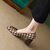春季新款，爆款网红复古千鸟格单鞋YF-A3076 商品缩略图1
